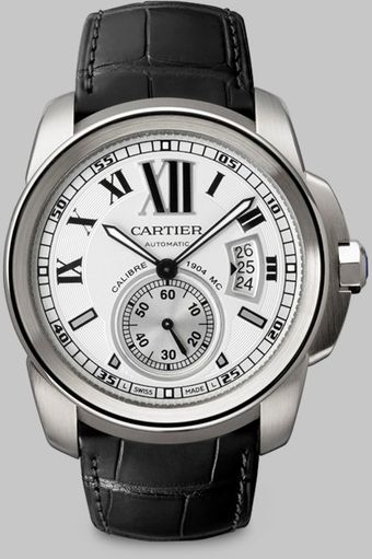 Cartier Calibre De Stainless Steel Watch On Alligator Strap - Lyst