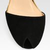 Gucci Delphine Suede and Metallic Leather Wedge Sandals in Black - Lyst