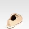 Miu Miu Laceup Leather Oxfords in Beige - Lyst