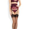 Agent Provocateur Dahlia Satin and Metallic Lace Waspie in Red - Lyst