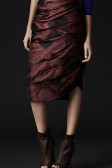 Burberry Prorsum Silk Blend Draped Skirt - Lyst