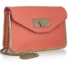 Chloé Sally Texturedleather Shoulder Bag in Pink (coral) - Lyst