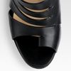 Christian Louboutin Strappy Leather Slide in Black - Lyst