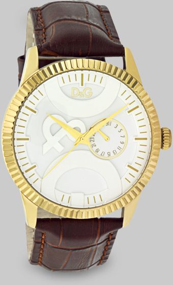 D&G Twin Tip Croco-strap Watch - Lyst