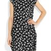 Miu Miu EmbellishedCollar Printed Crepe Dress in Black - Lyst