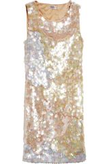 Philosophy di Alberta Ferretti Paillette-embellished Silk Dress