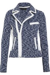 Rag & Bone Haver Leather-trimmed Knitted Cotton Jacket