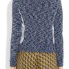 Rag & Bone Haver Leathertrimmed Knitted Cotton Jacket in Blue - Lyst