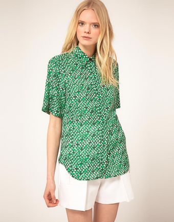 See By Chloé See By Chloe Print Shirt with Short Sleeve - Lyst