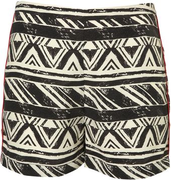 Topshop Aztec Flat Front Shorts - Lyst