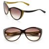 Alexander Mcqueen Twotone Plastic Catseye Sunglasses in Black - Lyst