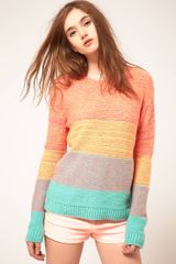 ASOS Collection Jumper In Space Dye Colour Block