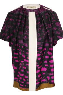 Balenciaga Multi-printed Silk Twill Top - Lyst