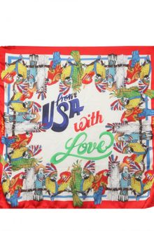 DSquared2 Parrot Print Silk Scarf - Lyst