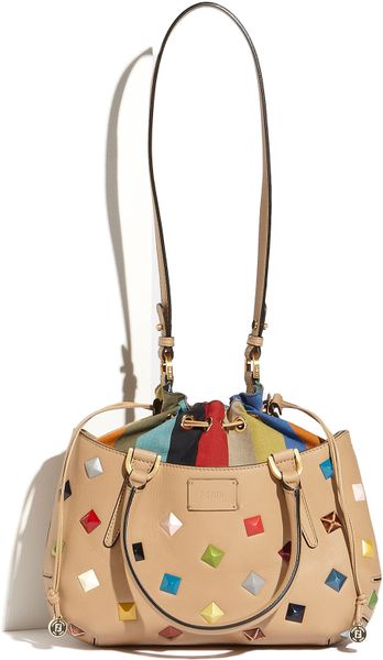 Fendi B. Fab  Small Studded Calfskin Tote in Multicolor (multi) - Lyst