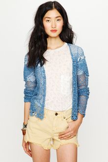 Free People Fp New Romantics Crochet Cardigan - Lyst