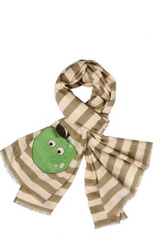 Mulberry Fruit Print Striped Cotton Woven Foulard - Lyst