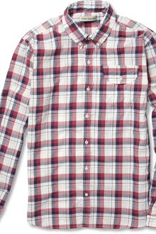 Oliver Spencer Plaid Button-down Collar Cotton Shirt - Lyst