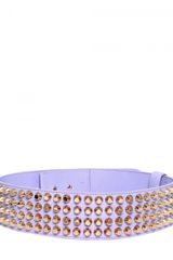 Versace 6cm Studded Smooth Leather Belt