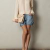 Acne Shining Sheer Blouse in Beige (nude) - Lyst