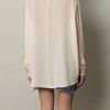 Acne Shining Sheer Blouse in Beige (nude) - Lyst