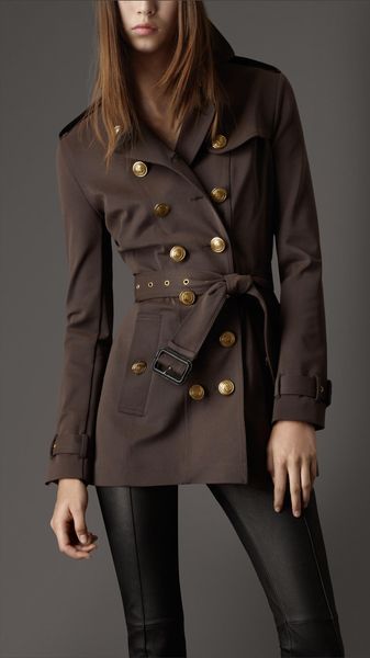 Burberry Slim Jersey Trench Coat - Lyst