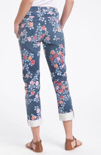Citizens Of Humanity Mandy High Waist Slim Leg Floral Print Jeans in Blue (navy petite rose) - Lyst