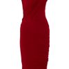 Donna Karan New York Draped Stretchjersey Dress in Red - Lyst