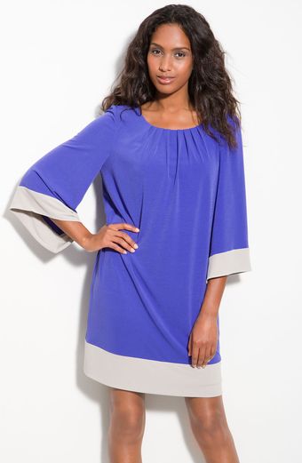  Bell Sleeve Jersey Shift Dress 