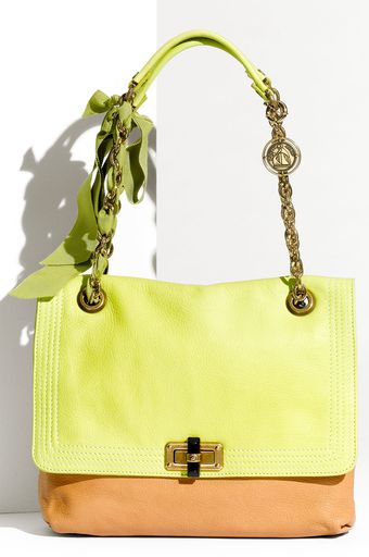 Lanvin Happy Two Tone Flap Shoulder Bag - Lyst