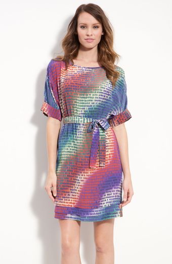 Presley Skye Print Silk Crêpe De Chine Dress - Lyst