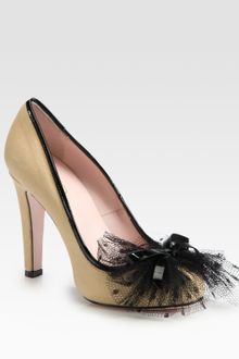 RED Valentino Lambskin Leather Bow Pumps - Lyst