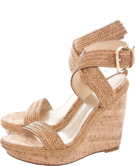 stuart weitzman tan wedges