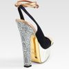 Yves Saint Laurent Tieup Satin Suede & Patent Leather Platform Pumps in Multicolor (multi) - Lyst