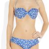 Miu Miu Printed Underwired Halterneck Bikini in Blue - Lyst