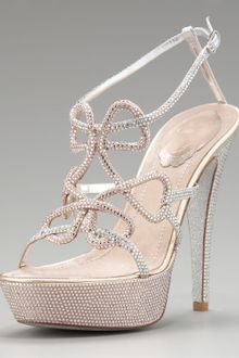 Rene Caovilla Crystal-covered Platform Sandal - Lyst