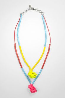 Tory Burch Double Rubber Knot Necklace - Lyst