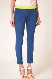 Vanessa Bruno Athé Vanessa Bruno Athe Polka Dot Print Trouser with Neon Waistband - Lyst