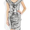 Vivienne Westwood Red Label Asymmetric Metallic Jersey Dress in Silver - Lyst