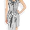 Vivienne Westwood Red Label Asymmetric Metallic Jersey Dress in Silver - Lyst