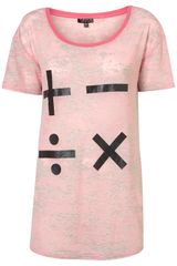 Topshop Math Symbol Tee