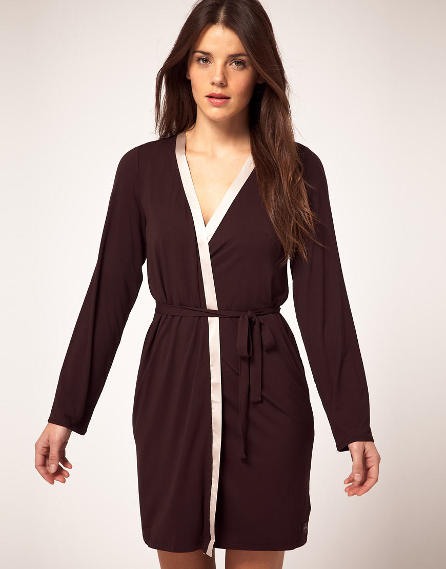 calvin klein silk robe