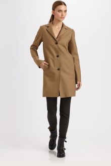 Jil Sander Navy Wool Coat - Lyst