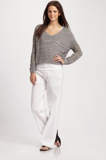 Vince Cropped Hand-knit Sweater - Lyst