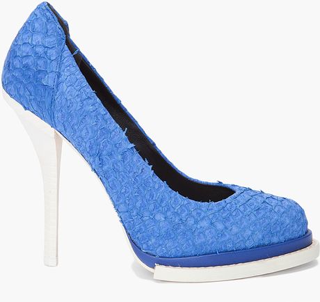 Alexander Wang Leather Aida Heels in Blue (cobalt) - Lyst