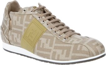 Fendi Monogram Lace-up Sneaker - Lyst