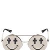 Jeremy Scott Shiny Smile Sunglasses in Silver for Men - Lyst