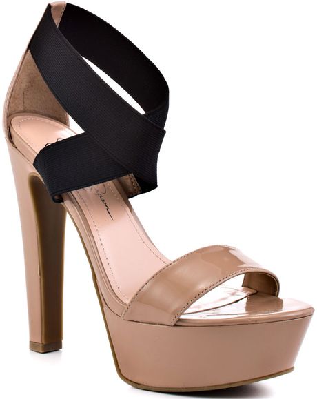 Jessica Simpson Pattina  Nude Black Pat in Pink (nude) - Lyst
