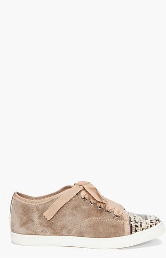 Lanvin Cap Toe Sneakers - Lyst