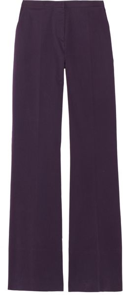  Flared Stretch Cotton-blend Pants 